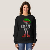 Sweatshirt Grami Elf Matching Famille Amusante Grand-mère Noë (Devant entier)