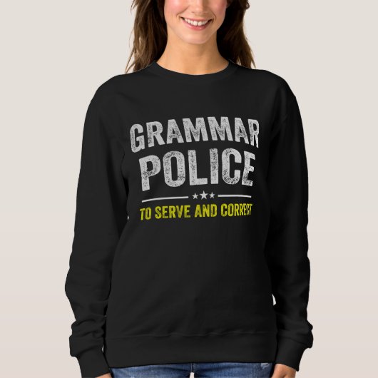 Sweatshirt Grammar Police Women and Kids Costume Idea (Devant)