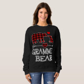 Sweatshirt Grammie Bear Christmas Pajama Red Plaid Buffalo Fa (Devant entier)