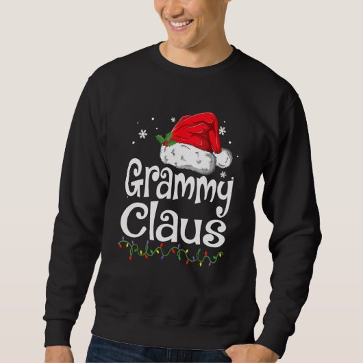 Sweatshirt Grammy Claus Pajama de Noël Famille Correspondant (Devant)