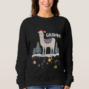 Sweatshirt Grammy Llama Noël Correspondant à la famille Pyjam