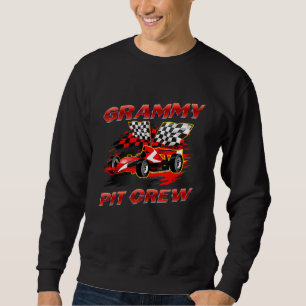 Sweatshirt Grammy Pit Crew Race Car Anniversaire Fête Racing