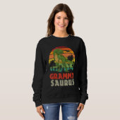 Sweatshirt Grammysaurus Rex Dinosaur Famille Correspondant (Devant entier)