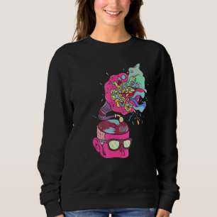 Sweatshirt Gramophone cérébral Maladie mentale Dépression Pré