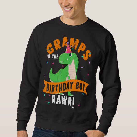 Sweatshirt Grampes De L'Anniversaire Boy Dinosaur Cute (Devant)
