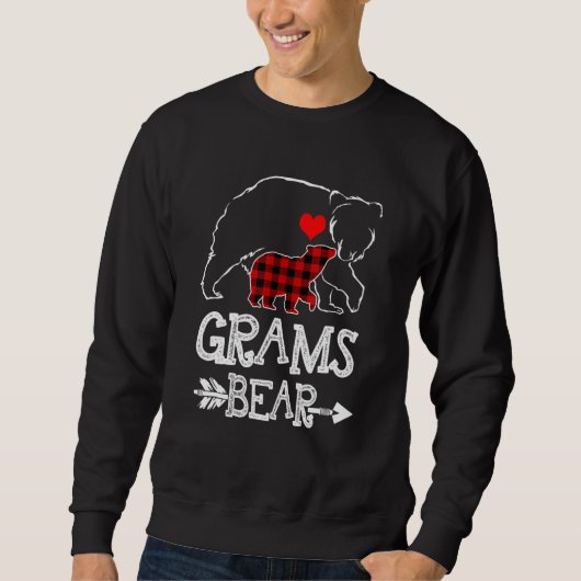 Sweatshirt Grams Bear Buffalo Plaid Christmas Family Pajama (Devant)