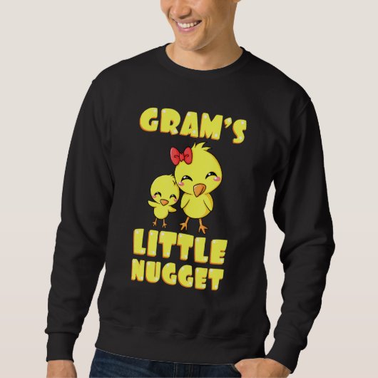 Sweatshirt Grams Little Nugget Chicken Grand-mère Fête des mè (Devant)
