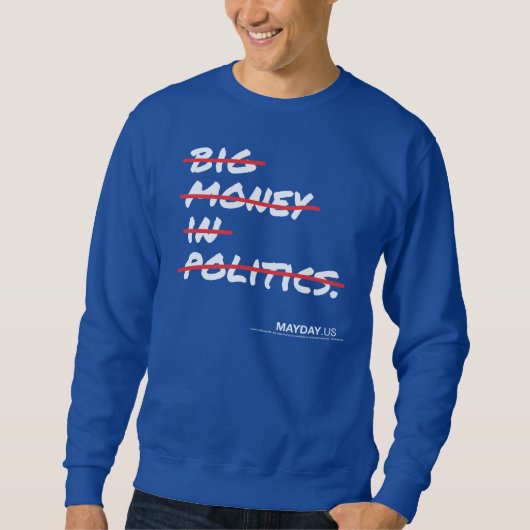 Sweatshirt Grand argent dans la politique Strikethrough (Devant)