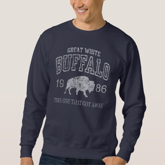 Sweatshirt Grand Buffalo blanc (Devant)