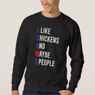Sweatshirt Grand Chicken Amour Poulet J'Aime Le Chicken Sarca