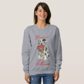 Sweatshirt Grand Dane Heart Maman (Devant entier)