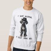 Sweatshirt Grand Danois chiot drôle (Devant)