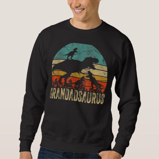 Sweatshirt Grand Dinosaure Grand Dinosaure 3 Deux Enfants Chr (Devant)