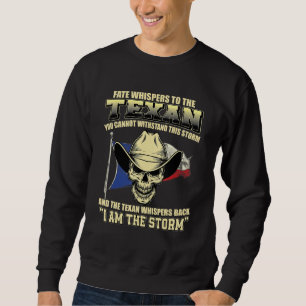 Sweatshirt Grand fier Texan Qoute Texas Drapeau Usa Longhorn