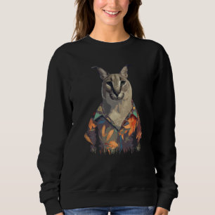 Sweatshirt Grand Floppa Meme chat Mignon drôle Caracal Chat h