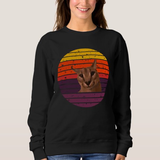 Sweatshirt Grand Floppa Mème Mignon alias Gregory oreilles 1 (Devant)