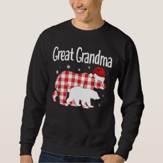 Sweatshirt Grand grand-mère rouge Plaid Bear Matching Famille