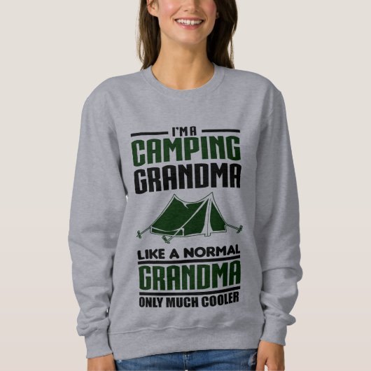 Sweatshirt Grand-maman de camping (Devant)