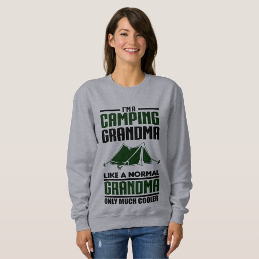 Sweatshirt Grand-maman de camping (Devant entier)