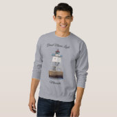 Sweatshirt Grand Marais Light MN chemise en lettrage noir (Devant entier)