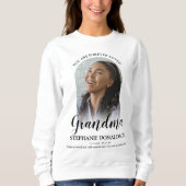 Sweatshirt Grand-mère aimée pour toujours | Mémorial photo (Devant)