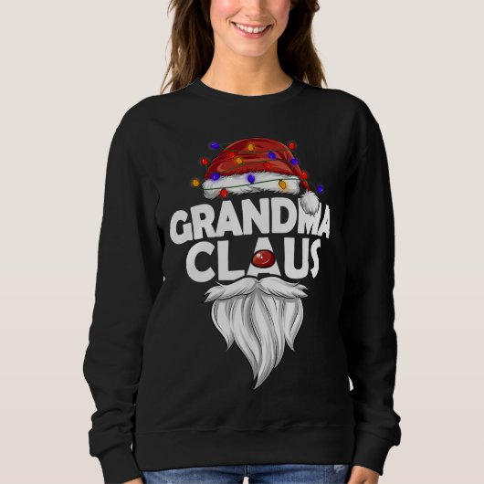 Sweatshirt Grand-mère Claus Christmas Pajama Family Matching  (Devant)