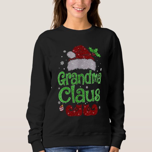 Sweatshirt Grand-mère Claus Christmas Pajama Family Matching  (Devant)