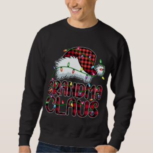 Sweatshirt Grand-mère Claus Feux de Noël Pyjama Match de fami