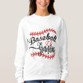 Sweatshirt Grand-mère de baseball fière (Devant)