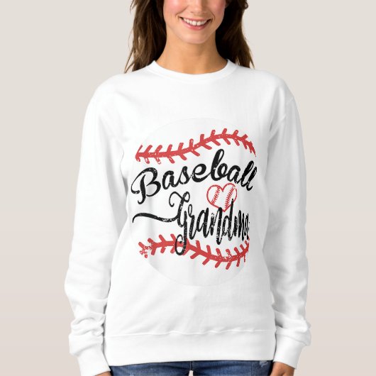 Sweatshirt Grand-mère de baseball fière (Devant)