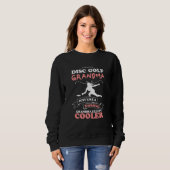 Sweatshirt Grand-mère de golf sur disque golfeuse de frisbee (Devant entier)