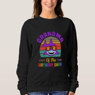 Sweatshirt Grand-Mère De L'Anniversaire Du Requin Grand-Mère