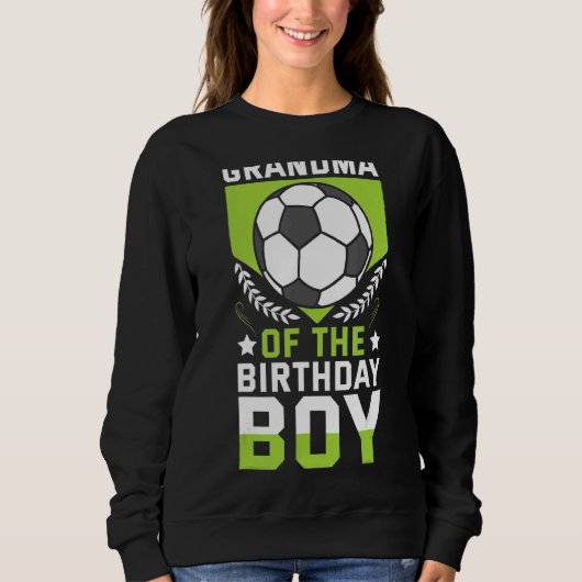 Sweatshirt Grand-Mère De L'Anniversaire Joueur De Football Th (Devant)