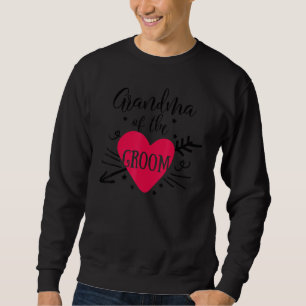Sweatshirt Grand-mère du marié cœur flèche mariage et enterre