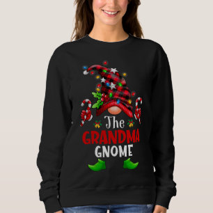 Sweatshirt Grand-mère Gnome Buffalo de Noël Plaid Family Gnom