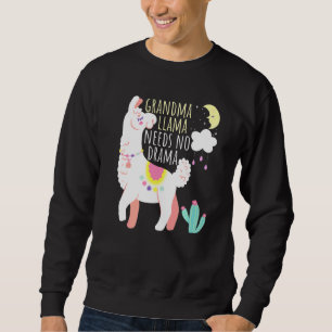 Sweatshirt Grand-Mère Llama A Besoin D'Un Drame Animal Cute L