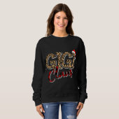 Sweatshirt Grand-mère Noël Santa Hat Gigi Claus Leopard Buf (Devant entier)