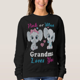 Sweatshirt Grand-mère rose ou bleu vous aime Eléphants Baby G