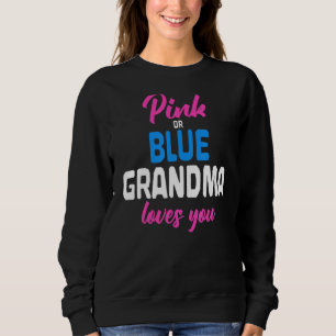 Sweatshirt Grand-Mère Rose Ou Bleu Vous Aime Futur Grand-Mère