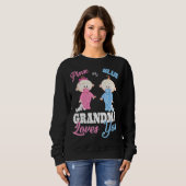 Sweatshirt Grand-mère rose ou bleu vous aime Révélation de ge (Devant entier)