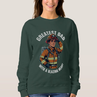 Sweatshirt Grand papa avec un héros de pompier de coeur Blazi