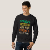 Sweatshirt Grand-Père Avertissement Peut Tomber Soudainement  (Devant entier)