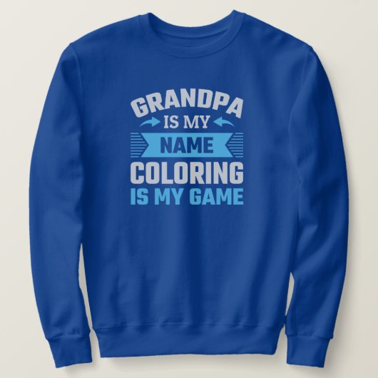 Sweatshirt Grand-père colorant amusant (Design devant)