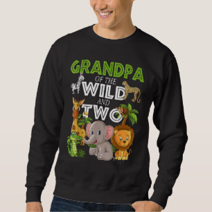 Sweatshirt Grand-Père De La Sauvage Deux Zoo Anniversaire Saf