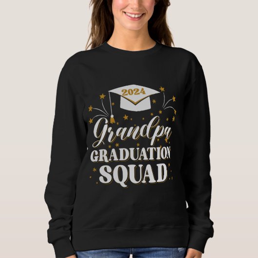 Sweatshirt Grand-père Graduation Squad Classe de 2024 Family  (Devant)