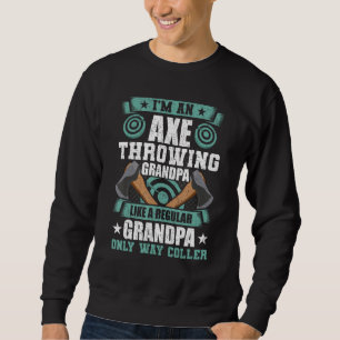 Sweatshirt Grand-Père Hache Lançant de Hache Bûcheron