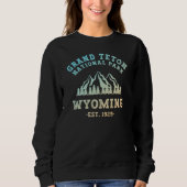 Sweatshirt Grand Teton National Park Wyoming Gradient (Devant)