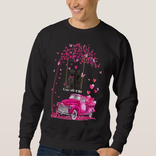 Sweatshirt Grande Danse Sur Camion À Swing Avec Coeurs Cute V (Devant)