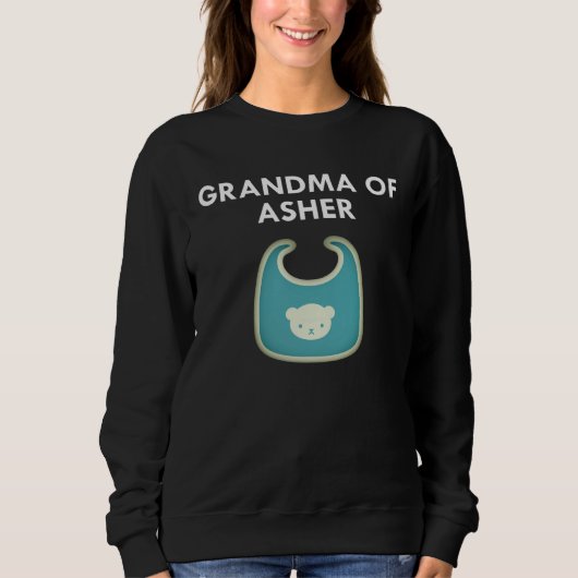 Sweatshirt Grandma Asher Newborn Baby Boy Individual (Devant)