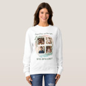 Sweatshirt Grandma we love you 6 Photo Collage Eucalyptus (Devant entier)